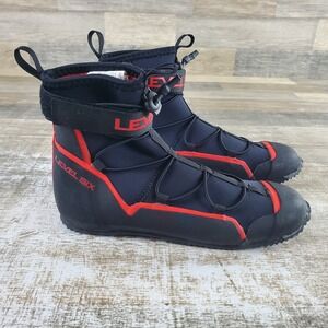 Level Six Creek 2.0‎ Mens Sz 7 Neoprene Boots Black Red Mid Top Water Sport
